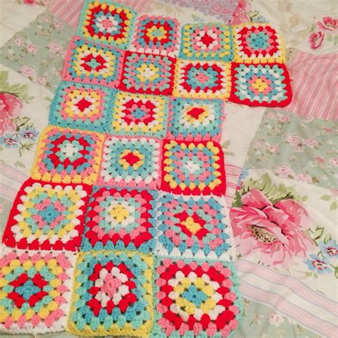 Cath Kidston Inspired Crochet Blanket Granny Square Crochet Crochet
