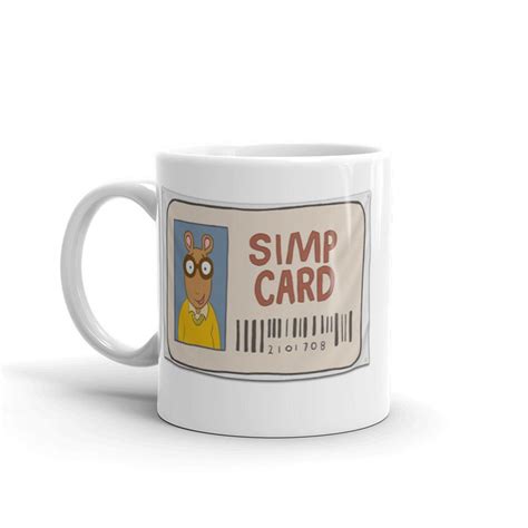 Simp Card Arthur Meme Mug Funny Meme Mug Twitter Reddit Etsy