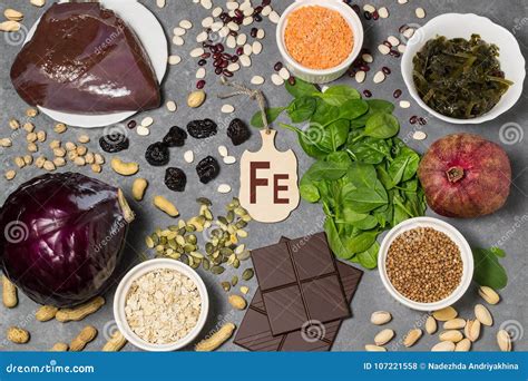 Food Is Source Of Ferrum Stock Photo Image Of Ingredient 107221558