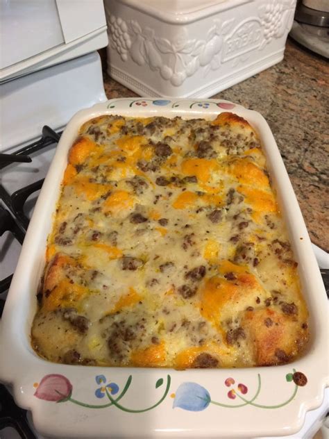 Biscuits And Gravy With Sausage And Egg Breakfast Casserole