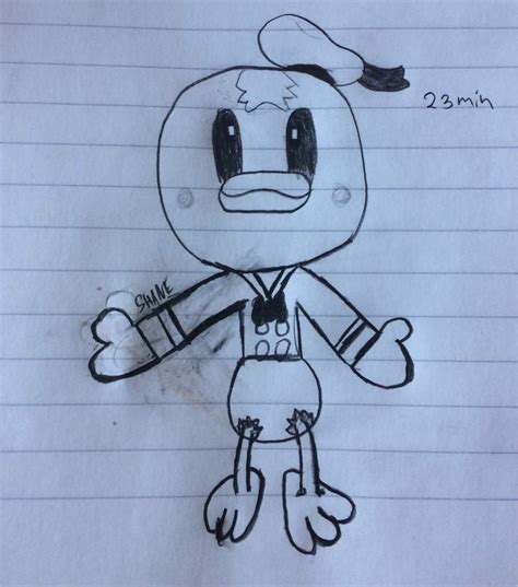 Donald Duck Chibi Traditionell „art Cartoon Amino