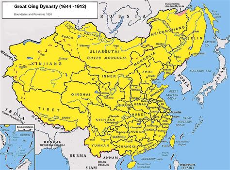 Qing Dynasty Map From I 7 History Historymap Qingdynasty China