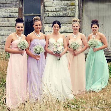 2015 Spring Summer Lilac Bridesmaid Dresses Chiffon