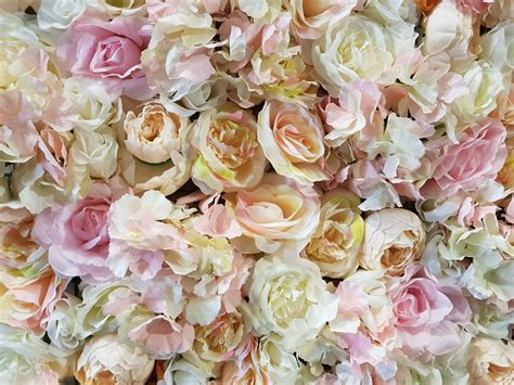 Cream White Or Pink Flower Walls Hire Be Event Hire