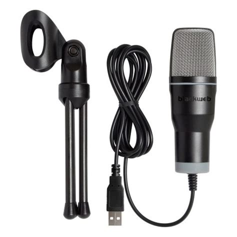 Blackweb Usb Microphone Bwa19h00013c Black Refurbished Wireless