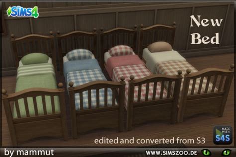 Blackys Sims 4 Zoo Single Bed Wild West By Mammut • Sims 4 Downloads