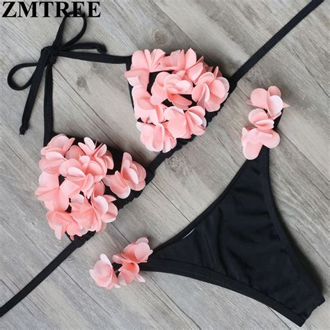 Zmtree 2017 New Bikini Sexy Floral Swimwear Women Swimsuit Brazilian