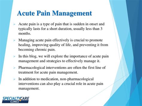 Ppt Essential Guide To Acute Pain Management Powerpoint Presentation