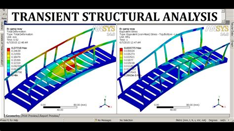Ansys Tutorial Bridge Structure Analysis Load Vs Time Transient Structural Grs Youtube