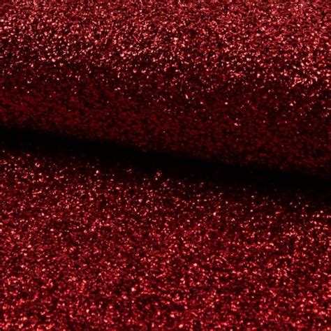 Sparkle Red Tinsel 2 Way Stretch Fabric Material 150cm Wide