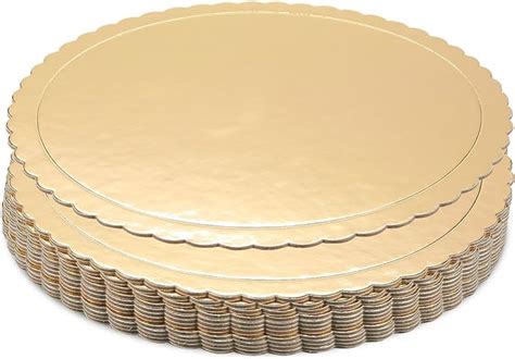 Circular Scalloped Edge Cake Boards 12 Pack Cardboard Scalloped