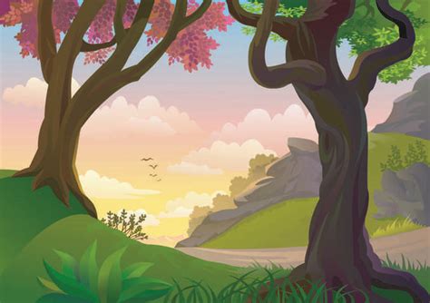 Cartoon Natural Landscape Free Vectors Ui Download