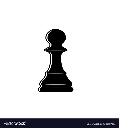 Chess Pawn Outline Royalty Free Vector Image Vectorstock