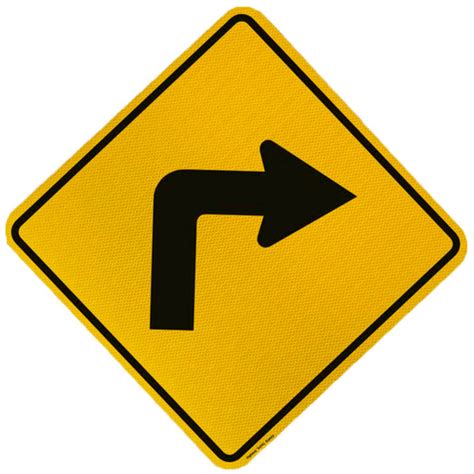 Sharp Curve Warning Signs Highway Traffic Supply