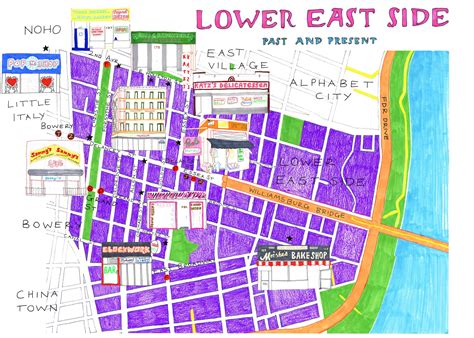 New York Lower East Side Map Sarah Beetson