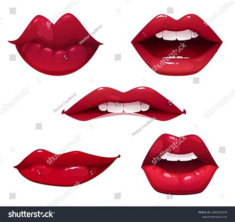 Woman Cartoon Sexy Lips Vector Isolated Stock Vector Royalty Free 2069100536 Shutterstock