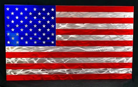 Aluminum American Flag Shop For Metal Signs Liberty Metal And Design