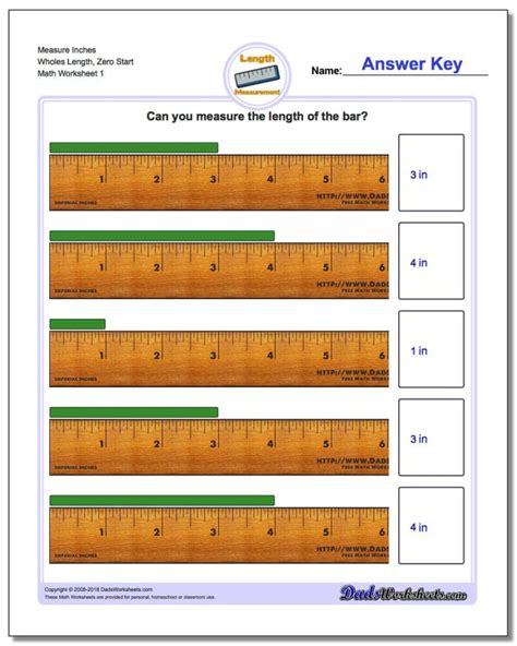 Reading A Tape Measure Worksheet — Db