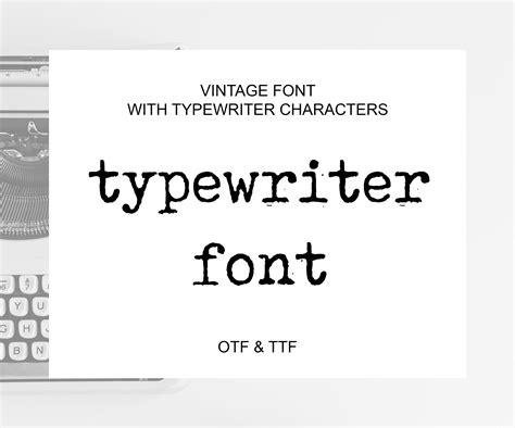 Typewriter Font Cricut Fonts Vintage Fonts Modern Digital Etsy