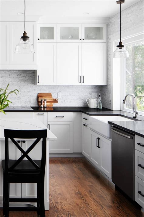 White Kitchen Cabinets With Black Hardware Countertopsnews
