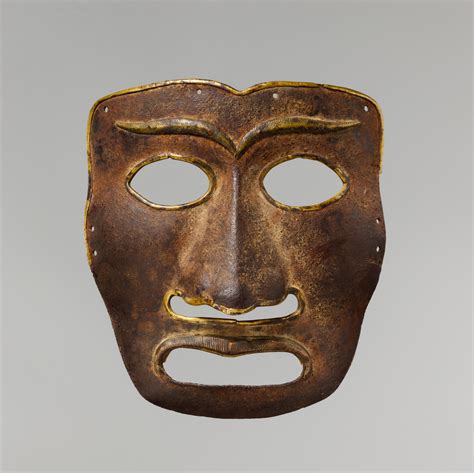 Iron And Copper Alloy War Mask Mongolian Or Tibetan C 12th 14th
