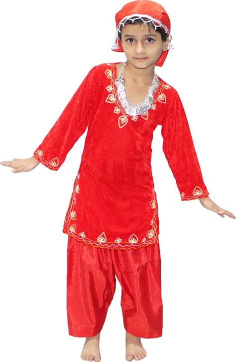 Buy Kaku Fancy Dresses Red Kashmiri Girlindian State Traditional Wear