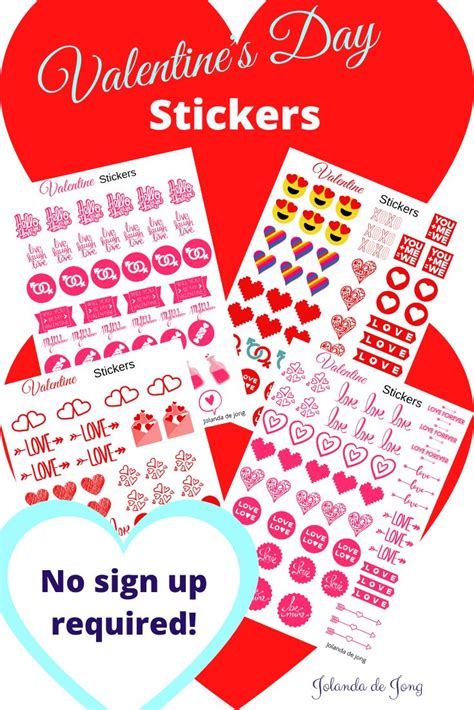 Free Printable Download Valentine S Day Stickers Download Them On The Website In 2020