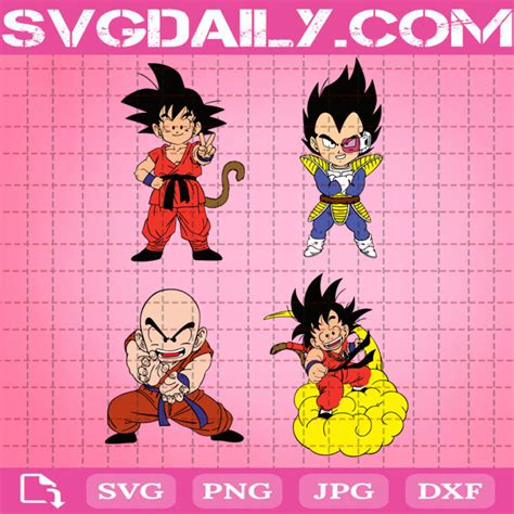Dragon Ball Z Svg Bundle Vegeta Svg Son Goku Svg Cadic Svg Japanese
