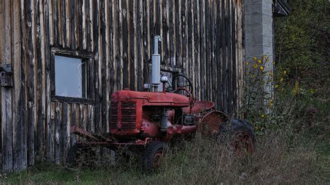 Old Red Tractor Free Stock Photo Public Domain Pictures