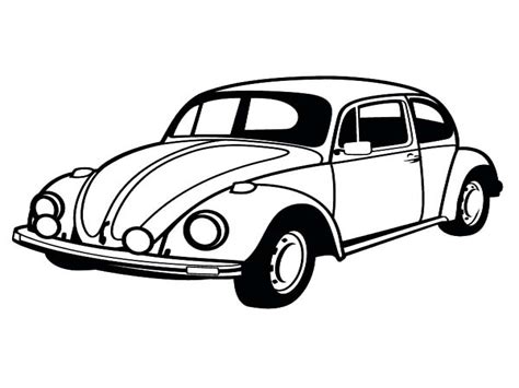 Volkswagen Beetle Coloring Pages To Print Free Coloring Sheets