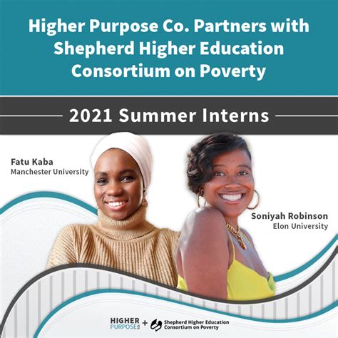 Higher Purpose Co. Partners with Shepherd Higher Education Consortium on Poverty - Higher 