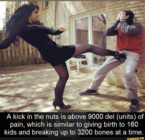 Aaa A Kick In The Nuts Is Above 9000 Del Units Of Pain Which Is