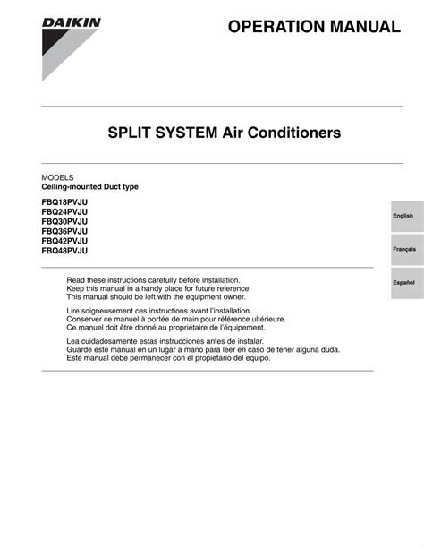 PDF SPLIT SYSTEM Air Conditioners Daikinac Com Packing Materi Als