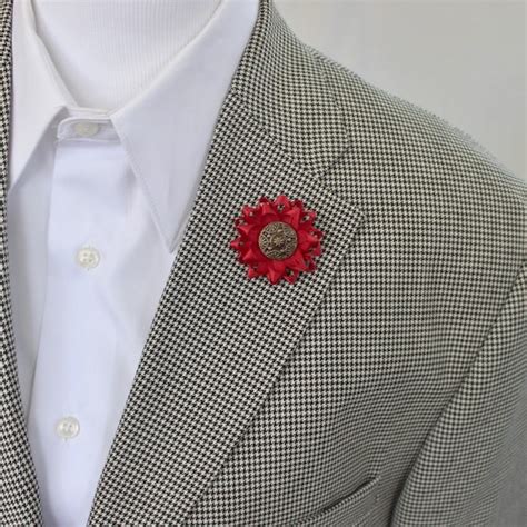 Items Similar To Red Lapel Flower For Men Mens Flower Lapel Pin Mens