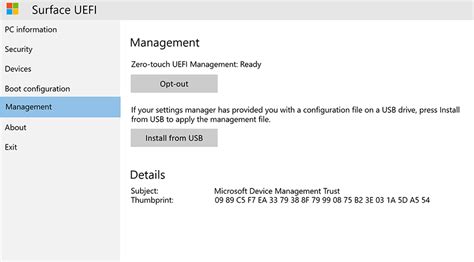 Administrar La Configuración De La Uefi De Surface Surface Microsoft Learn