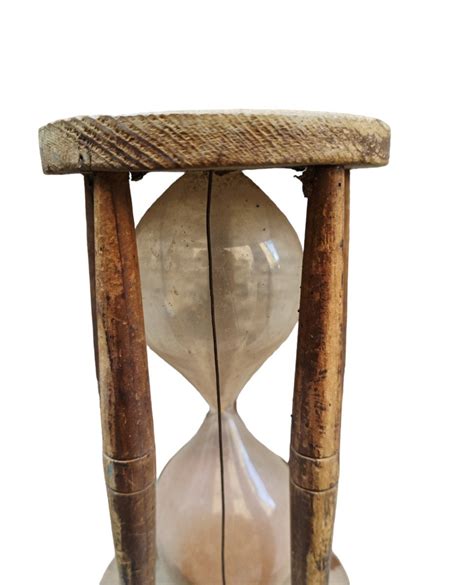 Proantic Anglo Indian Hourglass In Wood And Glass Early 20th Century