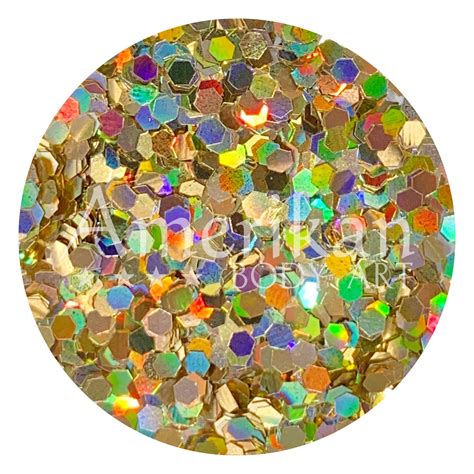 Holographic Gold Chunky Glitter 0062 Hex
