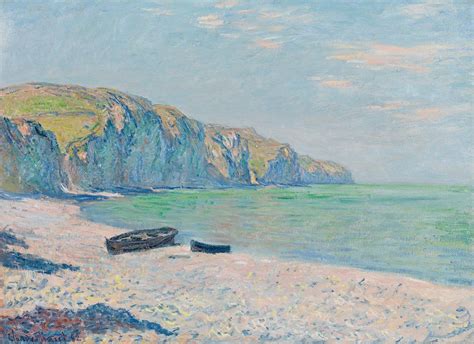 Beach And Cliffs At Pourville By Claude Monet 1882 Oil On Canvas