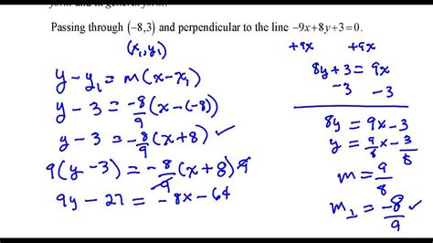 Write The Equation Of The Line That Passes Through The Point And Perpendicular To The Line