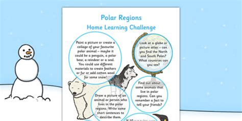 Eyfs Polar Regions Home Learning Challenge Sheet Reception Fs2