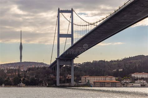 Bosphorus Bridge Between European And Asian Part Of Istanbul Turkey