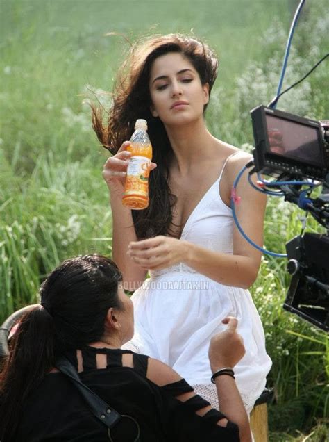 Actress Katrina Kaif In White Gown At Slice Ad Shoot Electrihot