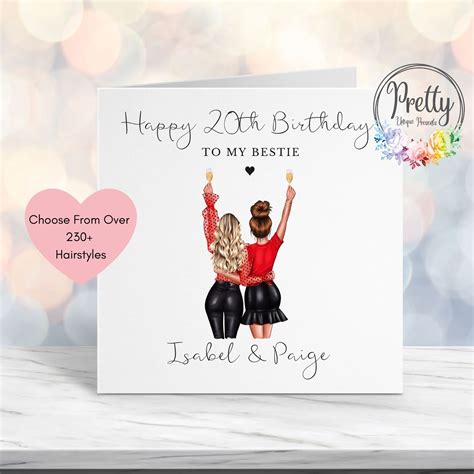 Personalised 20th Birthday Card Birthday Card Happy 20th Etsy