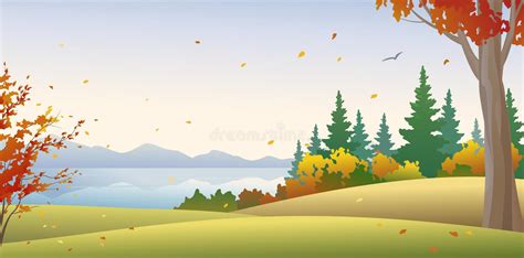 Autumn forest stock illustration. Illustration of pink - 30499502