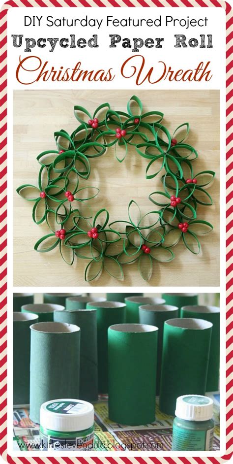 Diy Saturday Paper Roll Christmas Wreath A Cultivated Nest