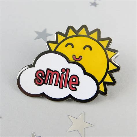 Sunshine Smile Enamel Pin Badge By Wink Design