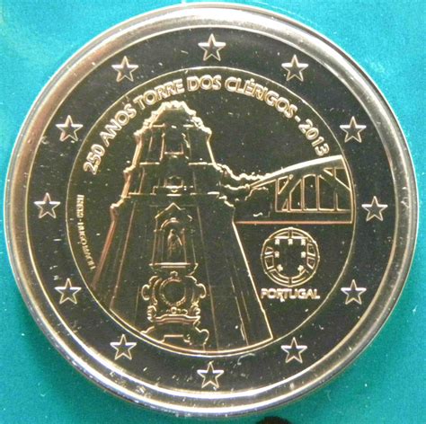 Portugal 2 Euro Münze Torre Dos Clérigos 2013 Euro Muenzentv Der