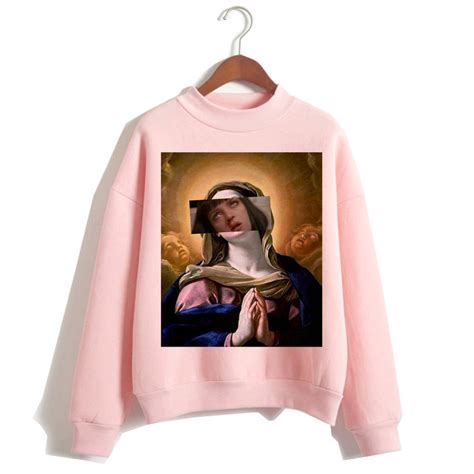 Pulp Fiction Virgin Mary X Mia Wallace Sweatshirt · Always Mood · Online Store Powered By Storenvy