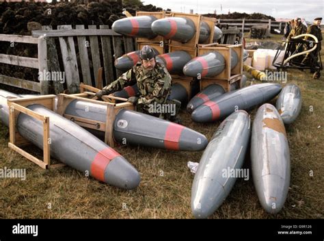 Falklands War Napalm Bombs Found Stock Photo Alamy