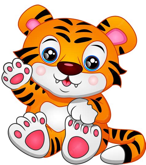 Cute Baby Tiger Cartoon Vector Clipart Friendlystock Ph